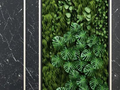 Green Wall - Vertical Garden Set1 3D model
