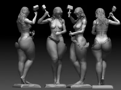 Woman Sport and fitness 3d model  3D print model