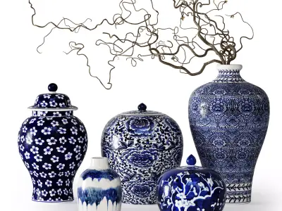 Vases Set 03 3D model