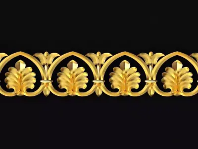 Central decor ornament for furniture 3D model 118