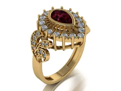 Classical women s ring 3D print model