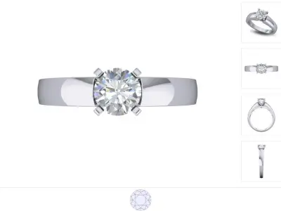 Women ring 3dm stl render detail 3D print model 12
