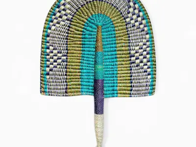 African Handwoven Fan 30 3D model