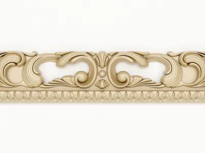 Carved mirror frame 3D model