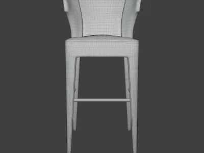 Baker - Lapel Barstool 3D model