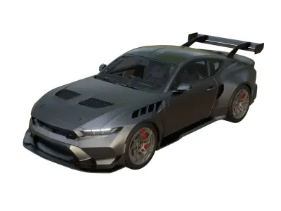 Ford Mustang GTD 2025 Low-poly 3D model