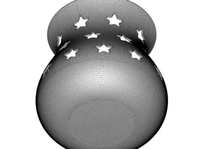 Stylish Star Flower Vase 3D print model