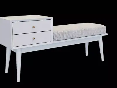 Landon Entryway Bench Low-poly 3D model