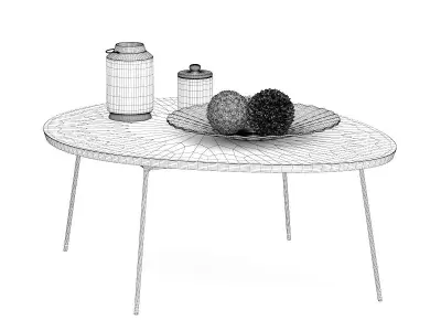 Table with Vases 3D model