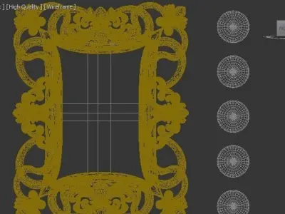 mirror in classic style 3D model