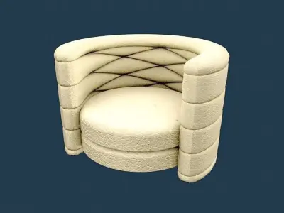 Round Armchair 3D model