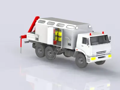 Service truck 3D model