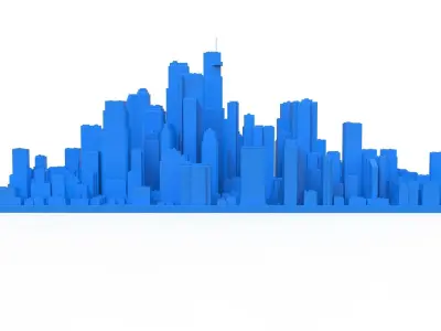 City Buildings and Blocks 3D model