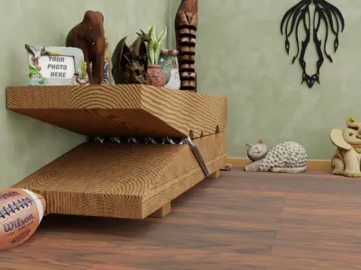 Interior scene pack Low-poly 3D model