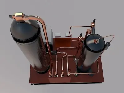 System for car wash 3D model