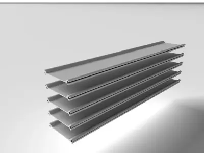 Metal Profile - Steel Pile 001 3D model