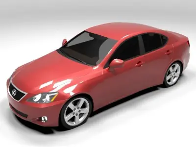 LEXUS IS 2007 LOWPOLY Low-poly 3D model