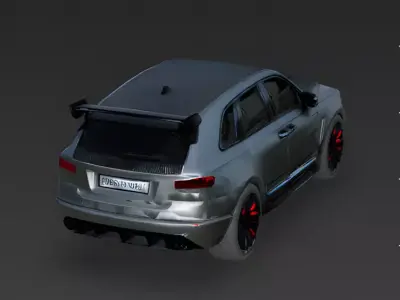 Storm Grey Custom Performance SUV 3D Model Low-poly 3D model