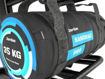 Sandbag Rack Gym Equipment Low-poly 3D model