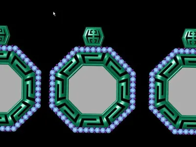 pendant   onyx-turquoise  -   or pictures   free-     3D print model