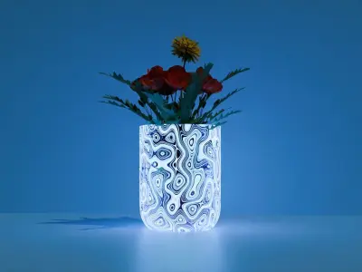 BEAUTIFUL VASE WITH FLOWERS Free 3D model