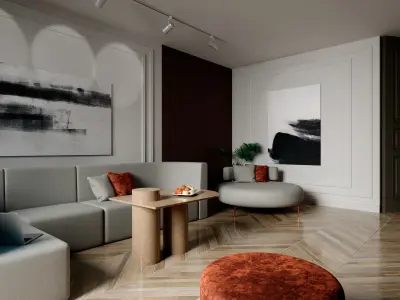 Guest Room Low-poly 3D model