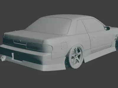 Origin Aggressive Body Kit  S13 Silvia GTS GT7 Base 3D model