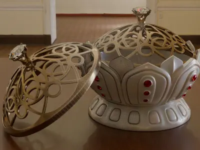 Ceramic Incense Burner Pot 3D model