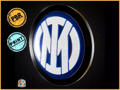 Inter Milan logo -  Cinematic - 3D print 3D model