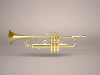 Trumpet golden 3D model