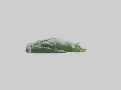 Sleeping Crocodile Model Low-poly 3D model