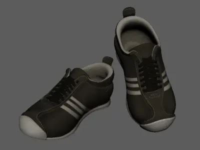 Sport shoe with high details hand painting 3D model
