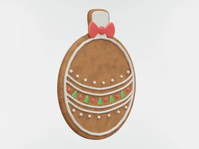 Gingerbread Christmas Cookie 14 3D model