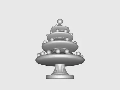 Modern Christmas Tree Ornament Layered Holiday Decor 3D print model