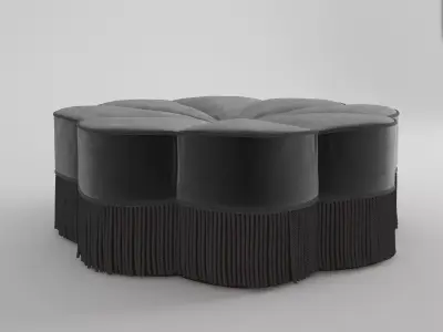 Tanith Flower Ottoman 3D model