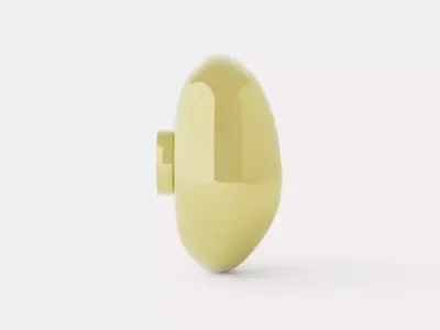 Melt Surface Wall Lamp - Gold Low-poly 3D model