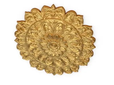 Rosette decorative ceiling medallion 01 3D model