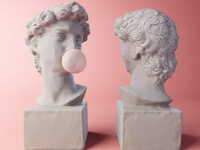 David Sculpture Decoration 3D model