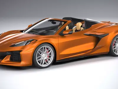 Chevrolet Corvette C8 Z06 Convertible CG 2023 lowpoly 3D model