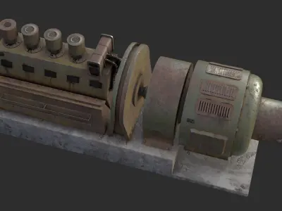 German Power Generator WWII Low-poly 3D model