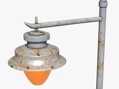 Rusty Street Lantern  Low-poly 3D model