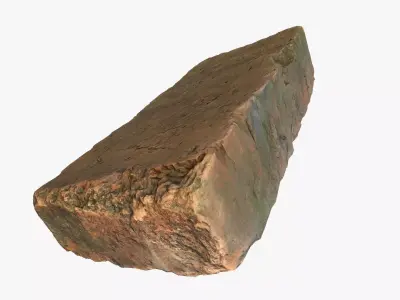 Brick block Low-poly 3D model