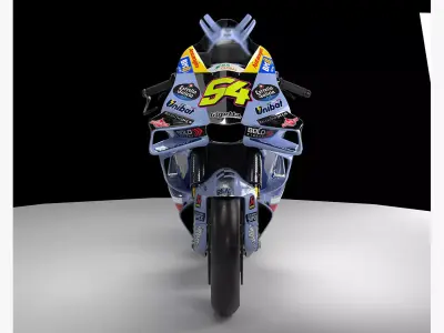 MotoGP Bike FA54 Low-poly 3D model