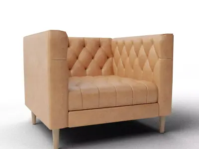 Modern Leather Armchair 3D model