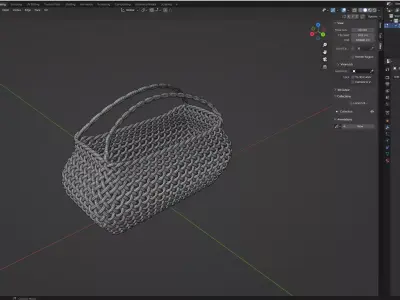 WICKER BASKET04 3D model