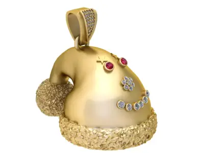 WINTER HAT PENDANT 3D PRUINTABLE MODEL  3D print model