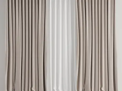 Curtain Set M11 3D model