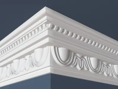 Decorative Crown Molding 3D model 6