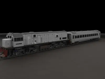 Locomotive CC 201  Low-poly 3D model