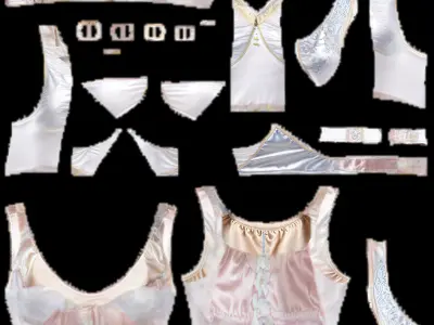 Detailed white top PBR 4k Low-poly 3D model